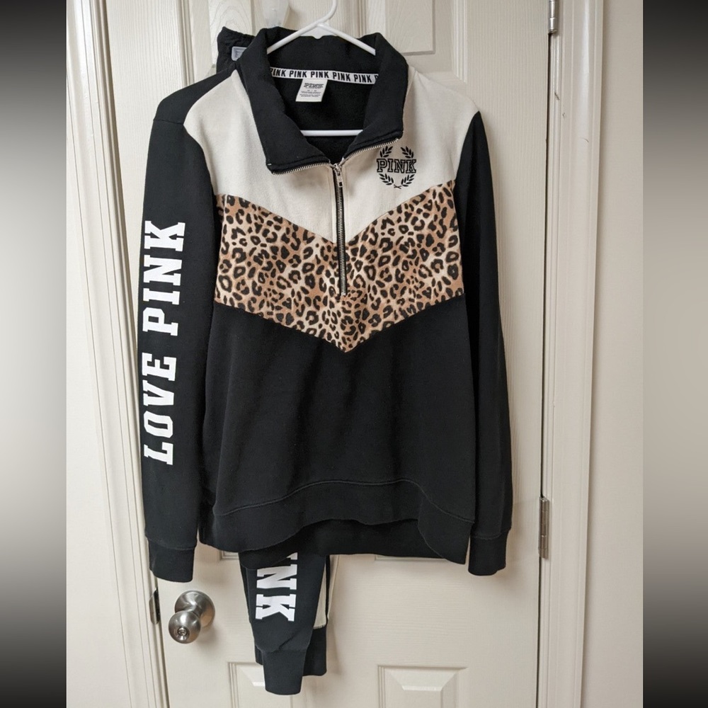 Victoria's secret PINK cheetah 2-PIECE outfit
 size medium